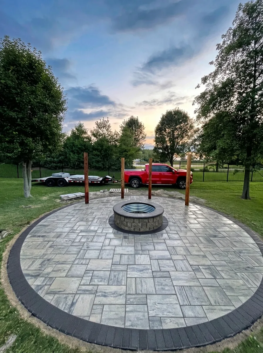 Hardscaping installation